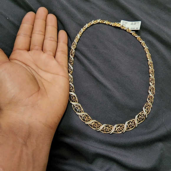 18k on SS necklace - Picture 3 of 3